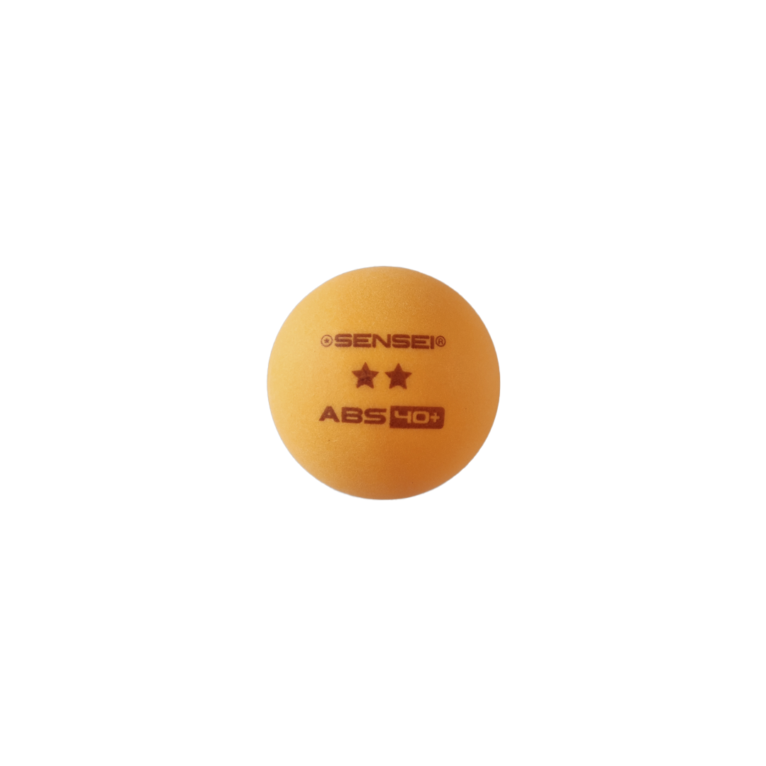 Pelota Ping Pong Sensei ABS 40+ 2 Estrellas Naranja