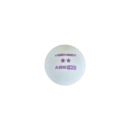 Pelota Ping Pong Sensei ABS 40+ 2 Estrellas Blanco